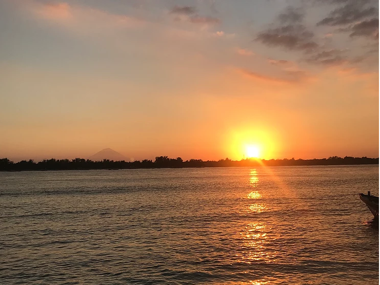solnedgang på Gili